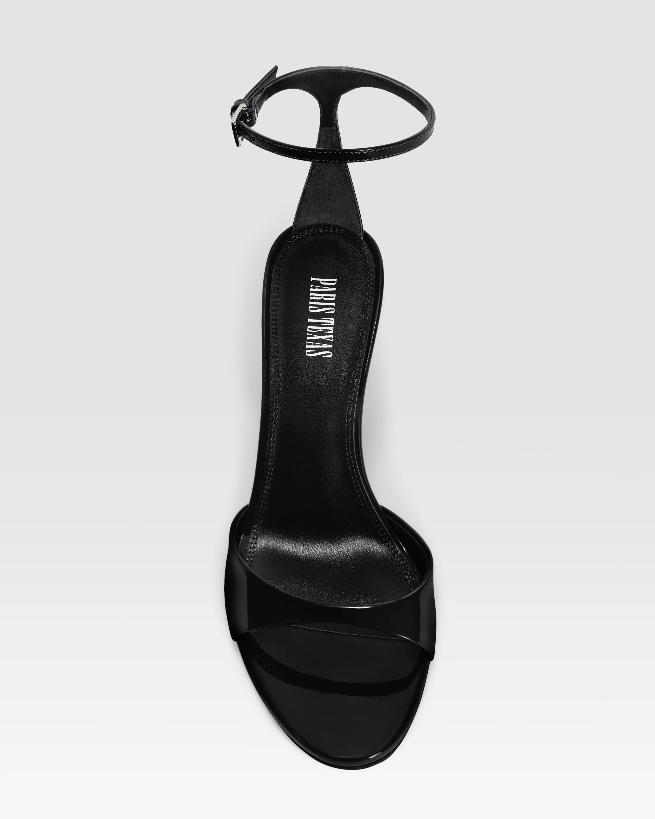 Ankle-strap sandals in black patent leather - Image 5