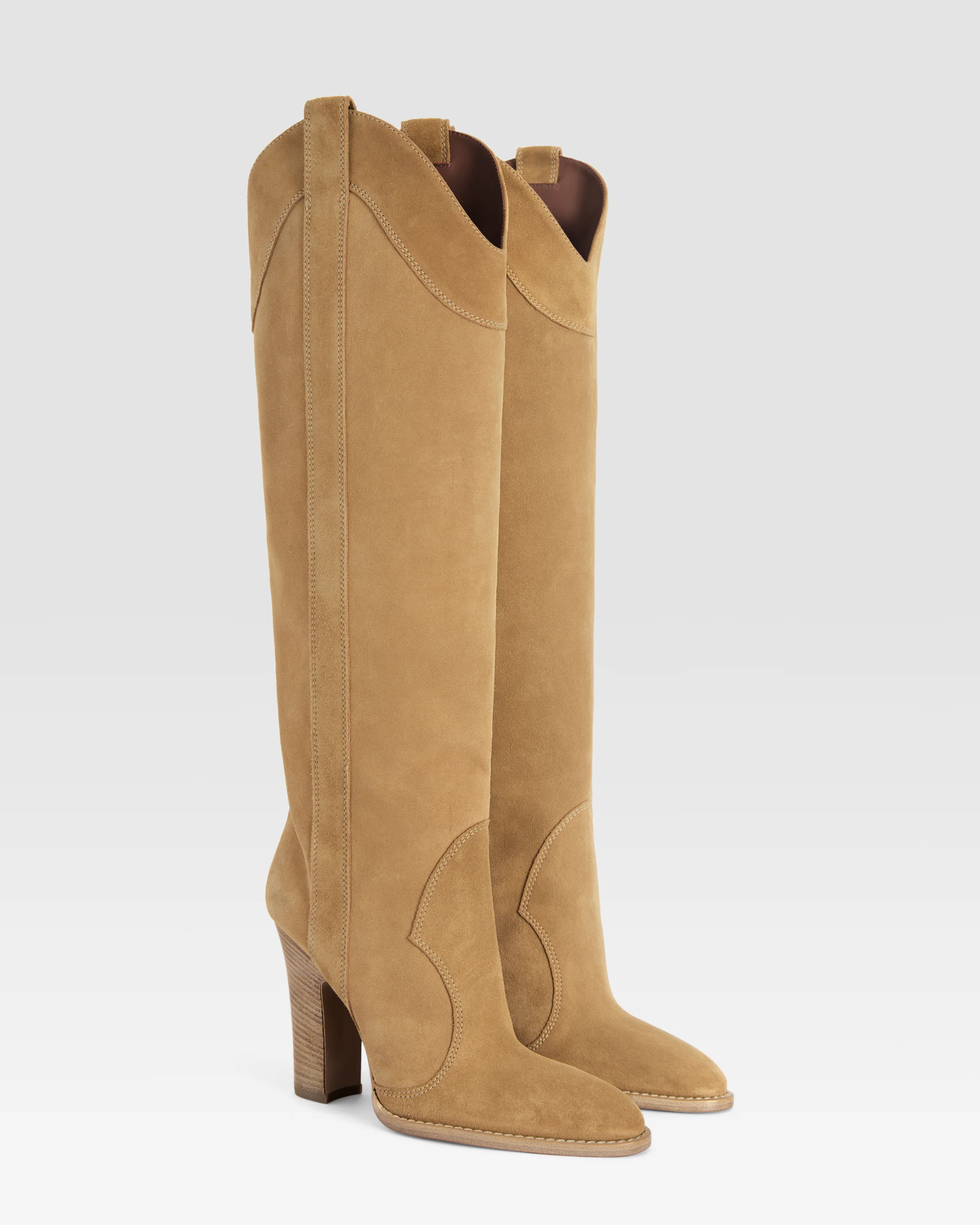 Boots in whisky calf suede leather - Image 2