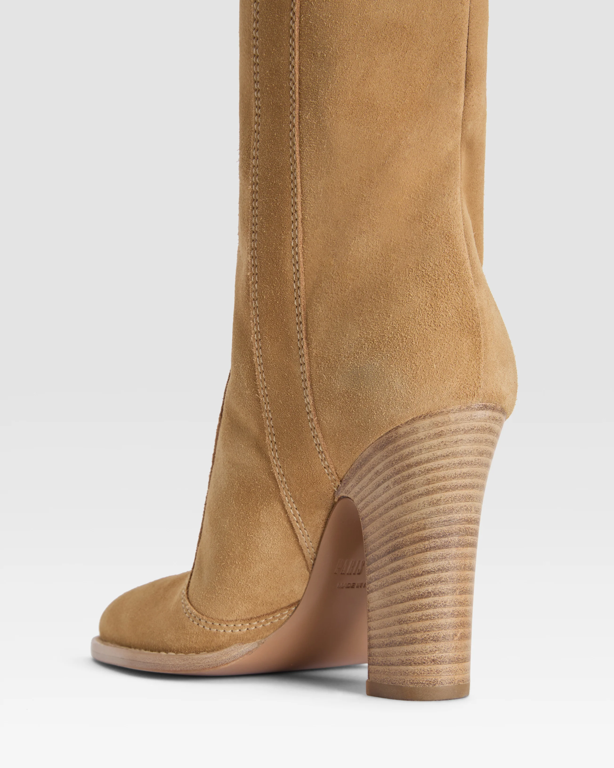 Boots in whisky calf suede leather - Image 4