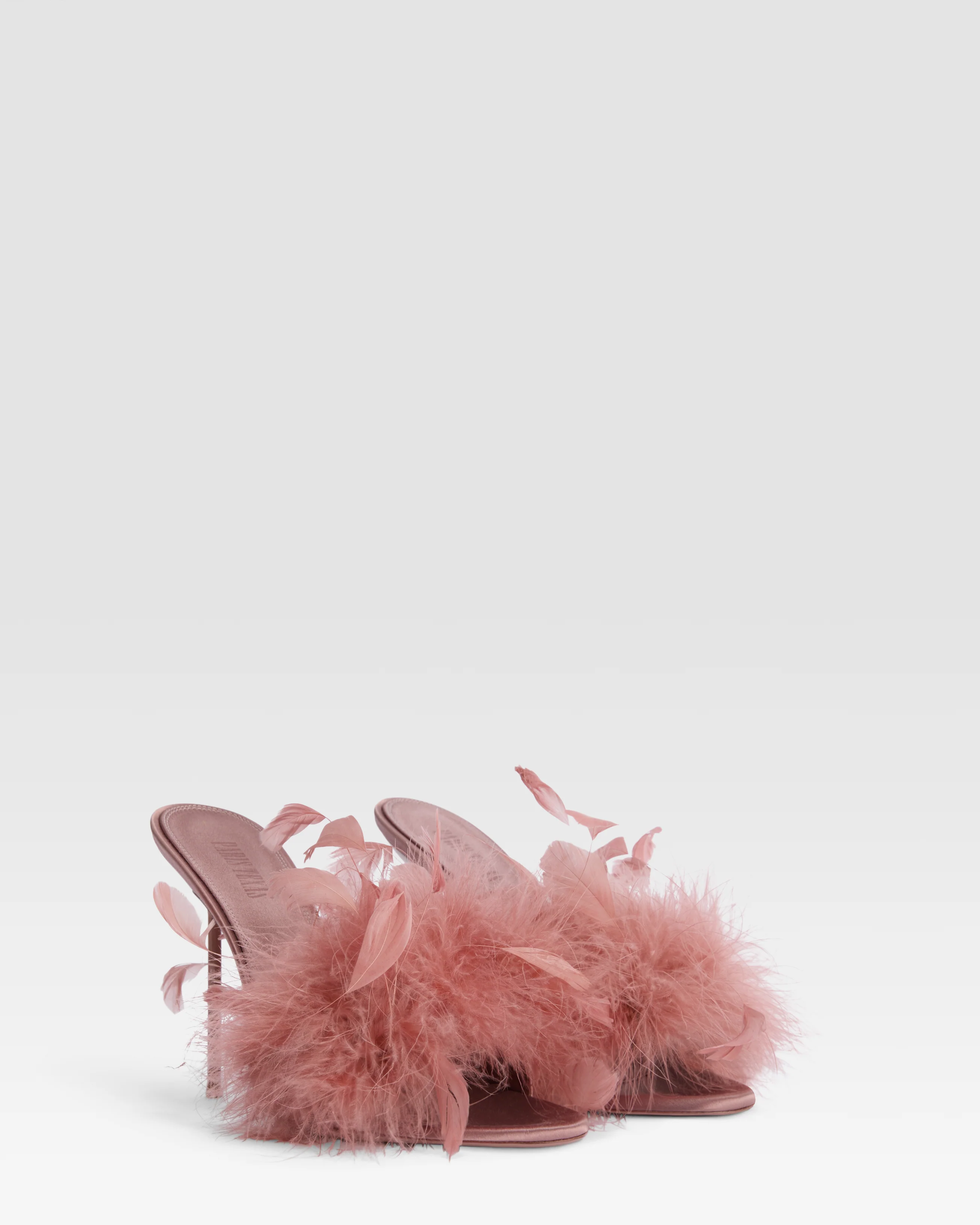 Mules in dark phard crepe satin - Image 2