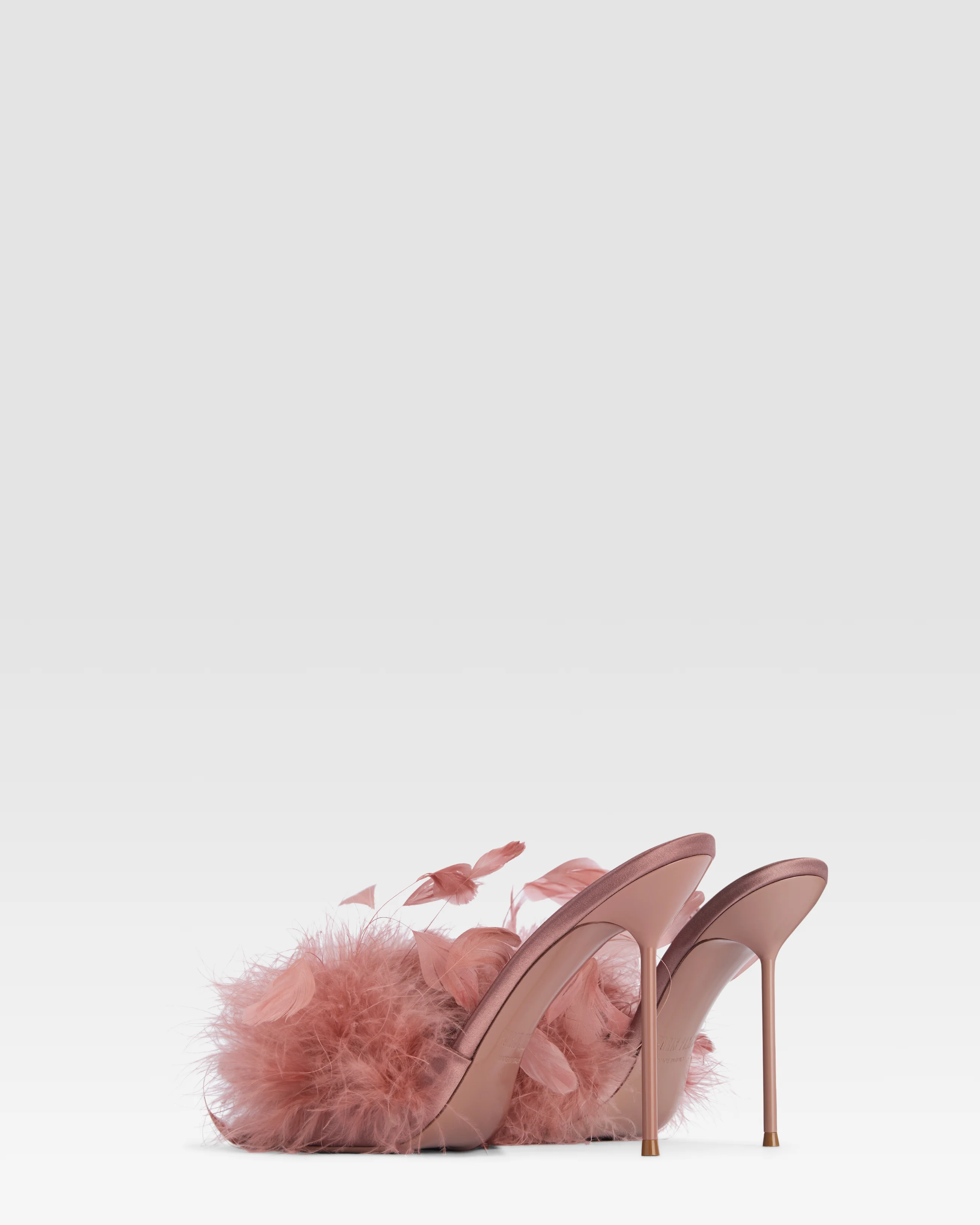 Mules in dark phard crepe satin - Image 3