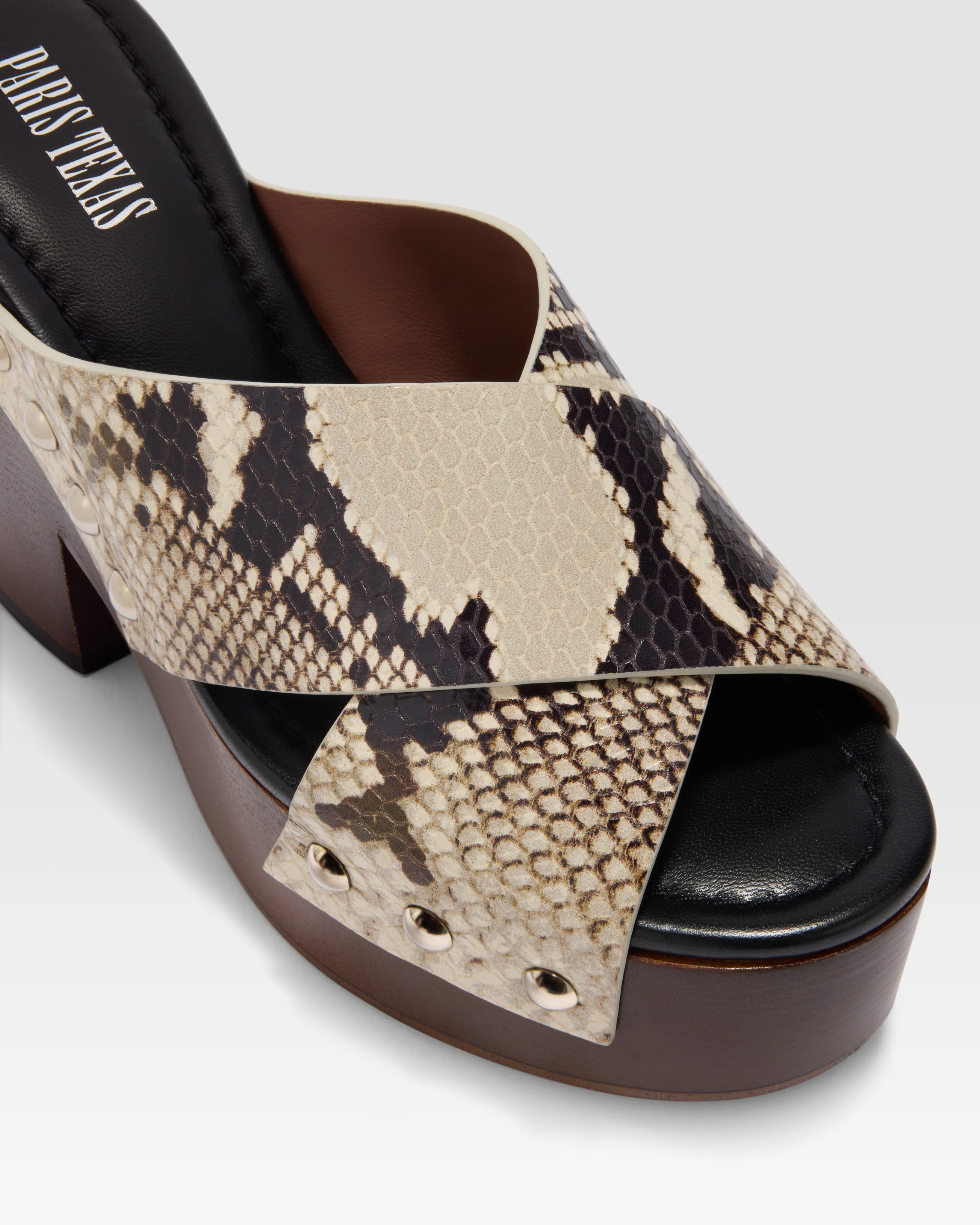 PYTHON-EFFECT LEATHER MULE - Image 4