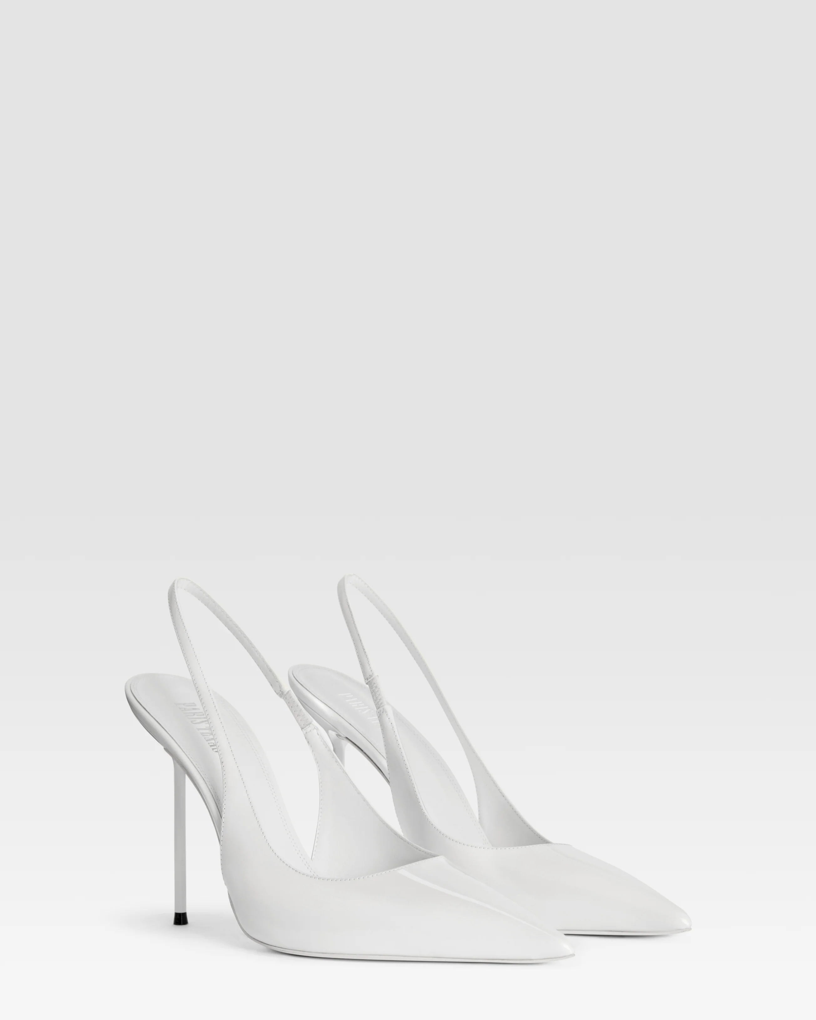 Slingbacks in optic white patent leather - Image 2