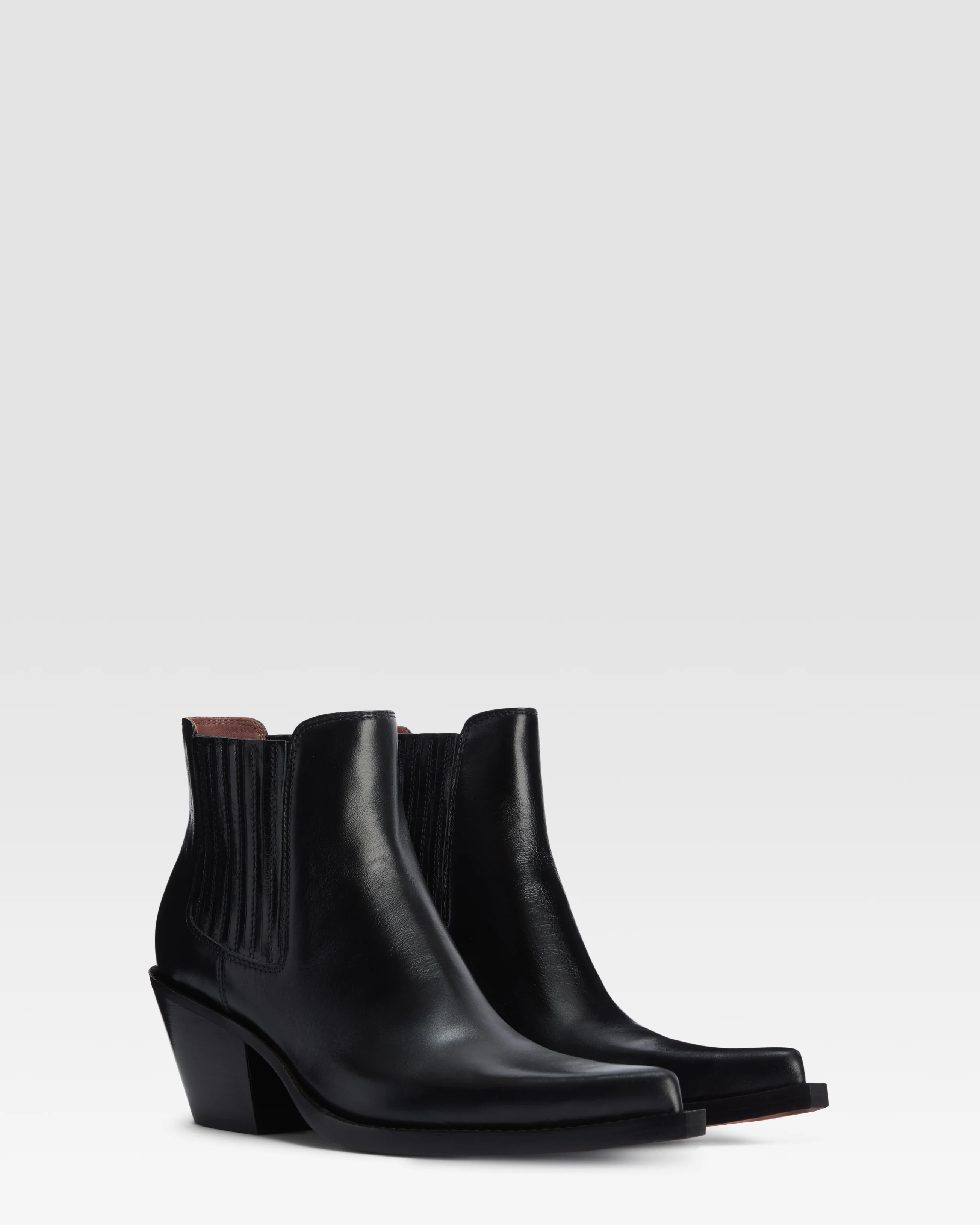 Texan ankle boots in shiny black calf leather - Image 2