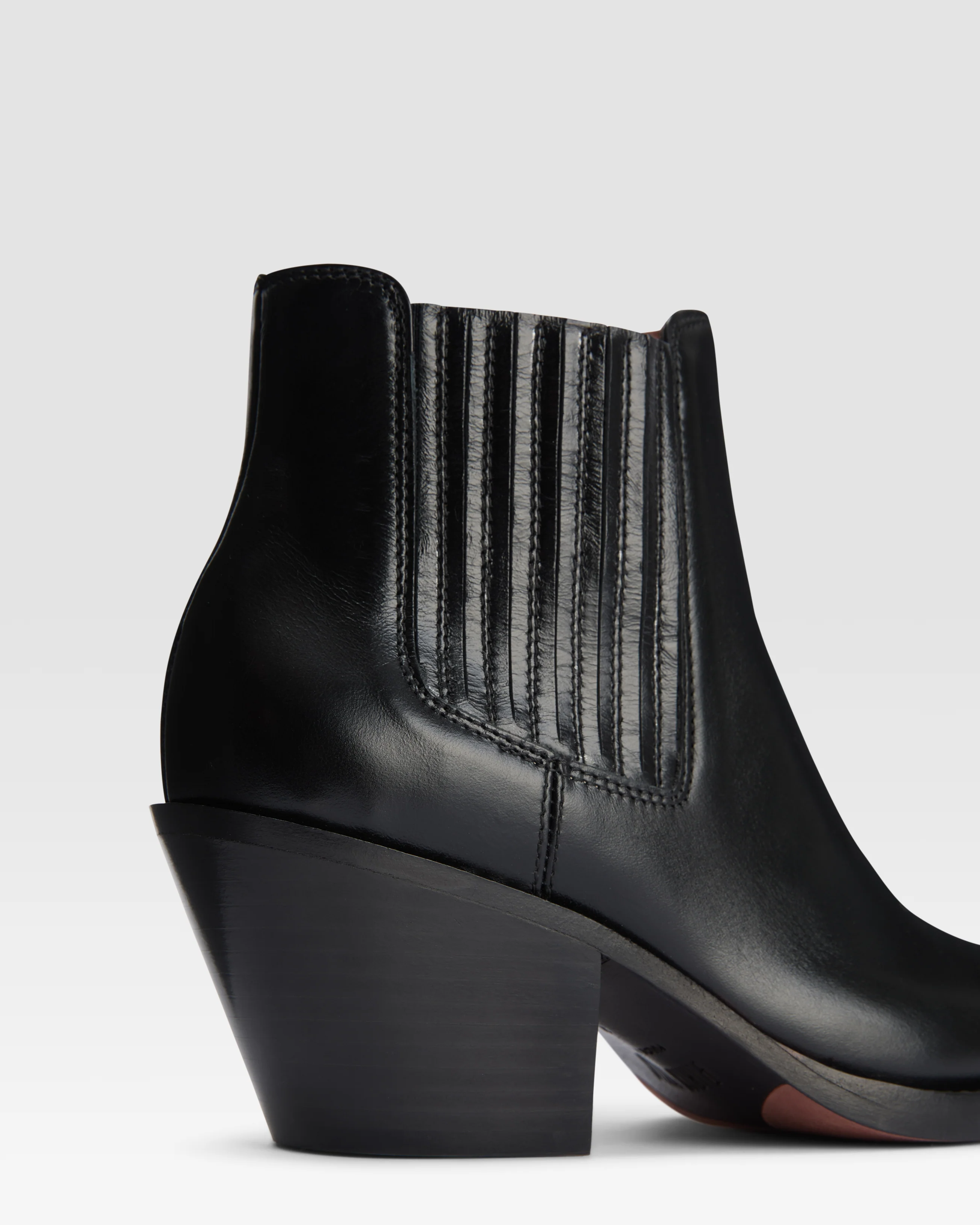 Texan ankle boots in shiny black calf leather - Image 4