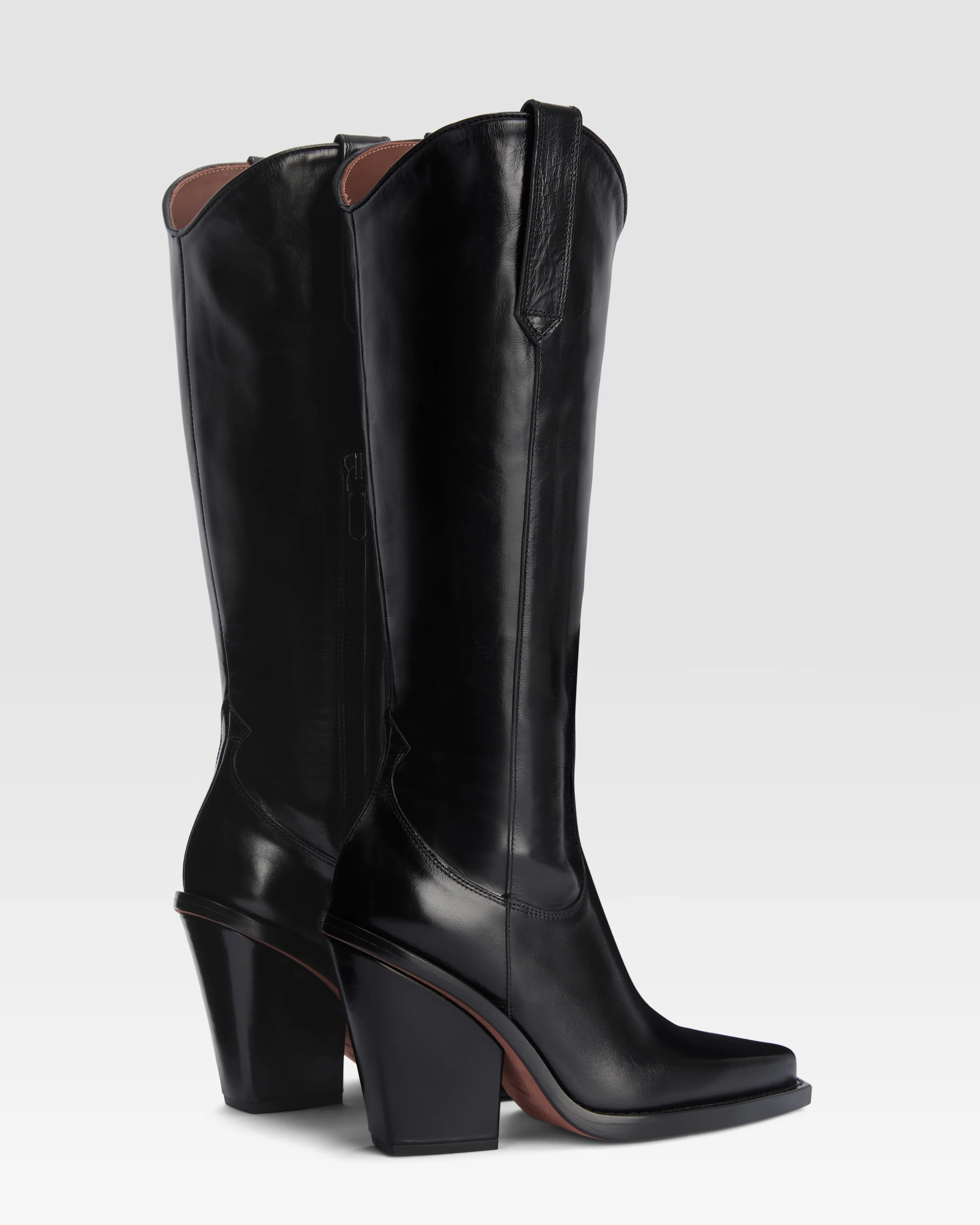 Texan boots in shiny black calf leather - Image 3