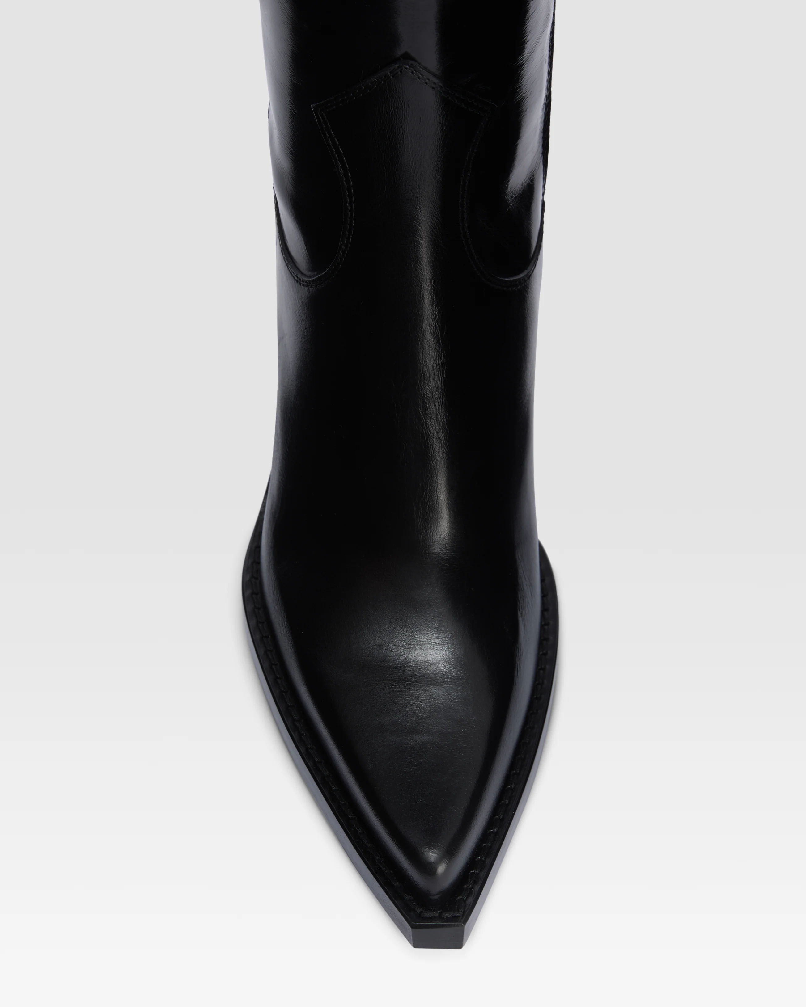 Texan boots in shiny black calf leather - Image 4