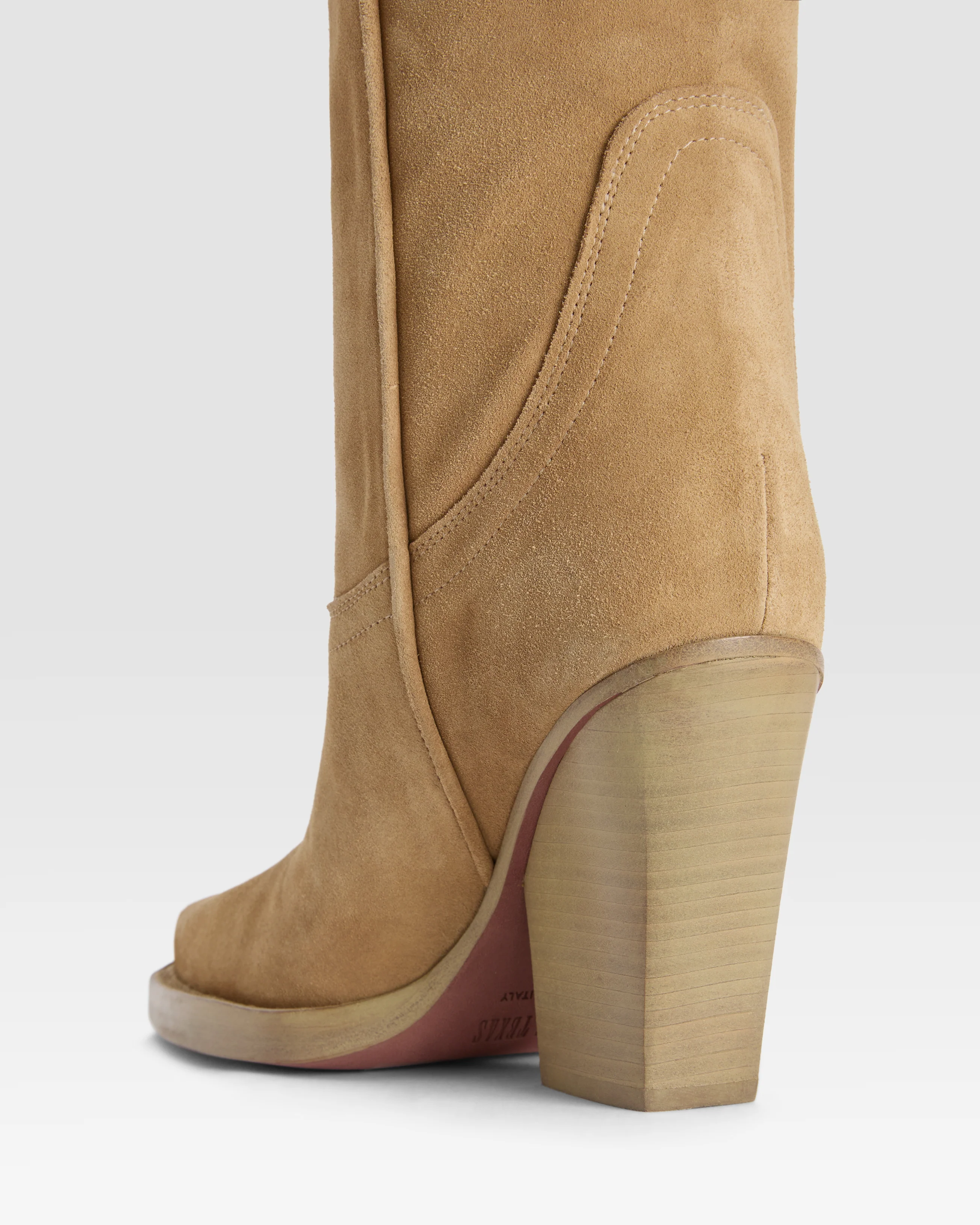 Texan boots in whisky calf suede leather - Image 4