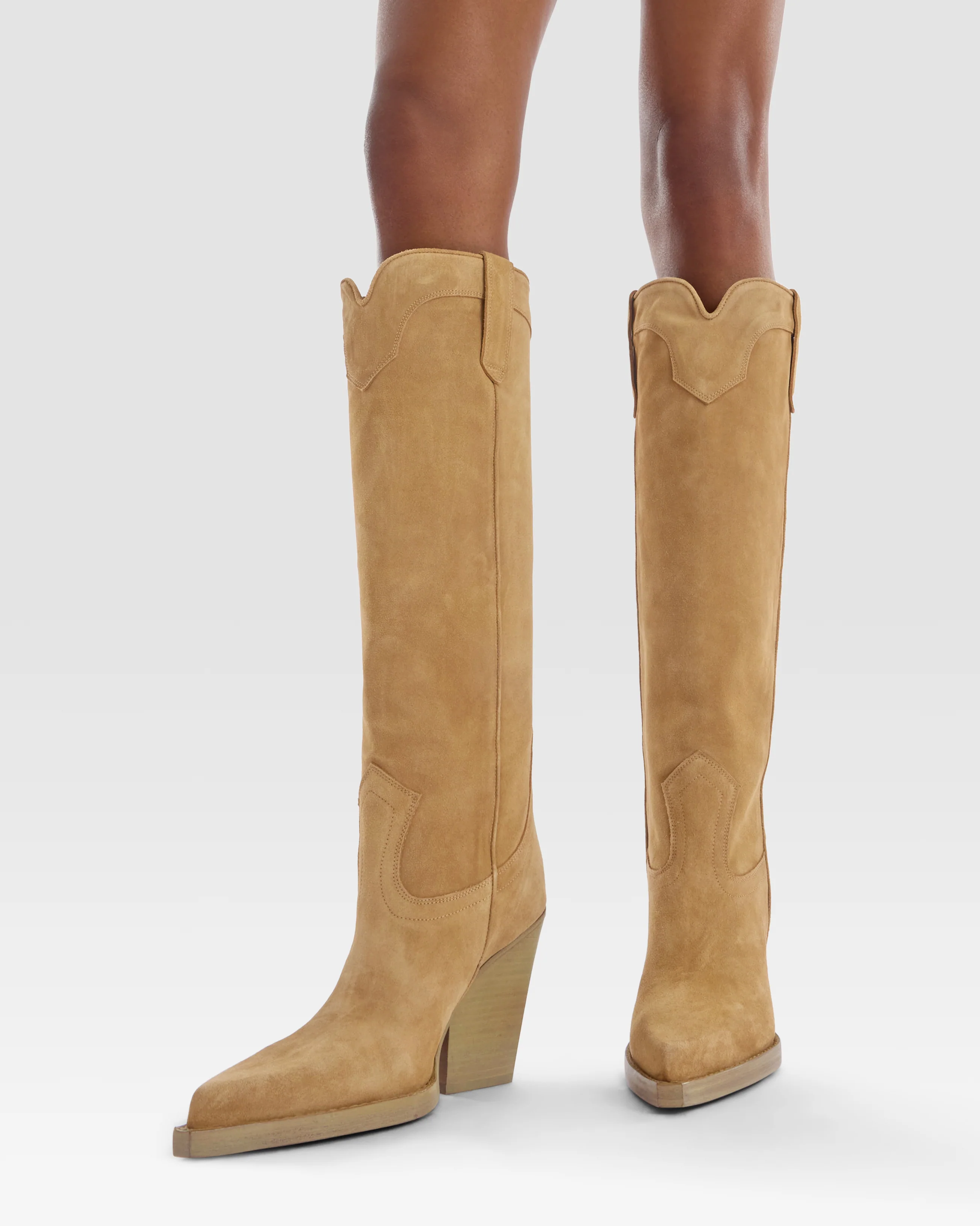 Texan boots in whisky calf suede leather - Image 6